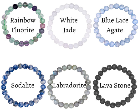 8mm Crystal Beaded Bracelets